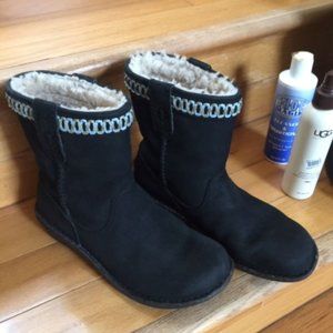 UGG BLUE ANKLE BOOTS(8.5"HIGH), 1.5" heel
